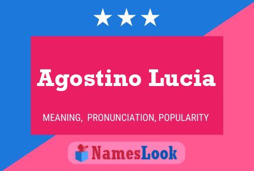 Poster del nome Agostino Lucia