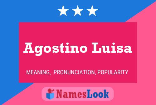 Poster del nome Agostino Luisa