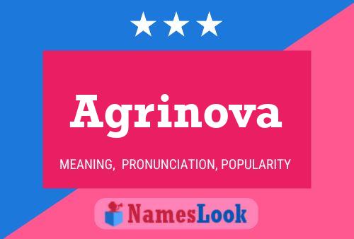 Poster del nome Agrinova