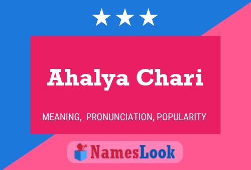 Poster del nome Ahalya Chari