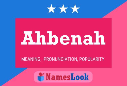 Poster del nome Ahbenah