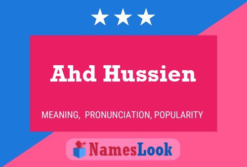 Poster del nome Ahd Hussien