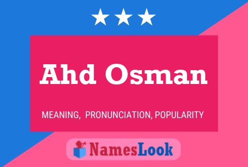 Poster del nome Ahd Osman