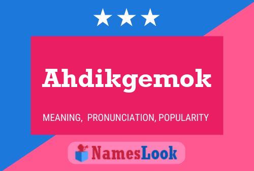 Poster del nome Ahdikgemok