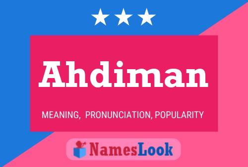 Poster del nome Ahdiman