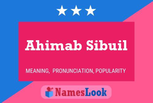 Poster del nome Ahimab Sibuil