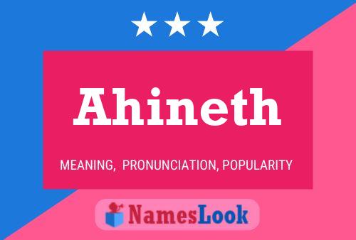 Poster del nome Ahineth