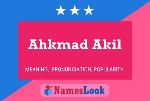 Poster del nome Ahkmad Akil