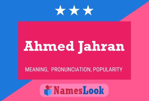 Poster del nome Ahmed Jahran