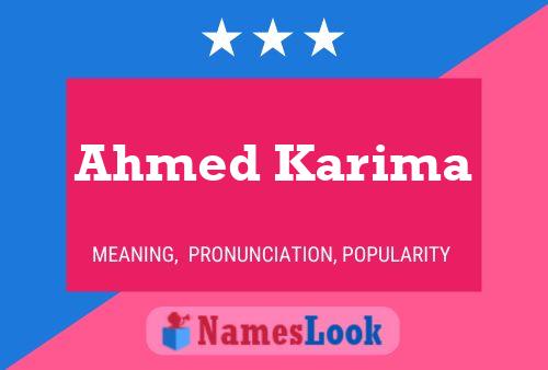 Poster del nome Ahmed Karima