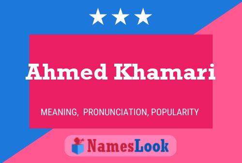 Poster del nome Ahmed Khamari