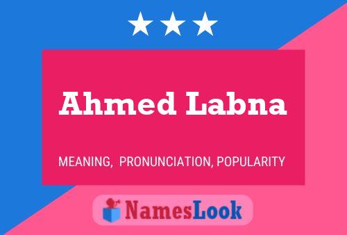 Poster del nome Ahmed Labna