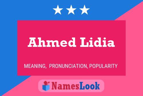 Poster del nome Ahmed Lidia