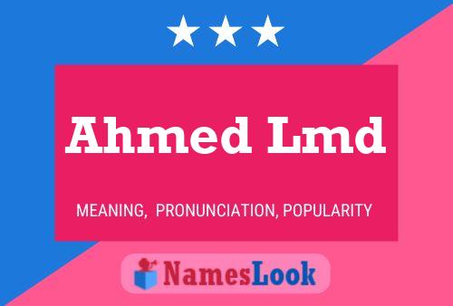 Poster del nome Ahmed Lmd