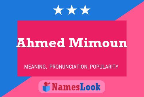 Poster del nome Ahmed Mimoun