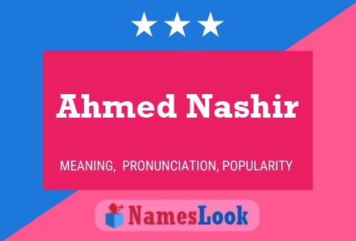 Poster del nome Ahmed Nashir