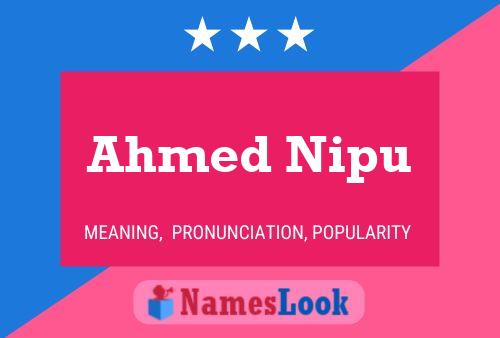 Poster del nome Ahmed Nipu