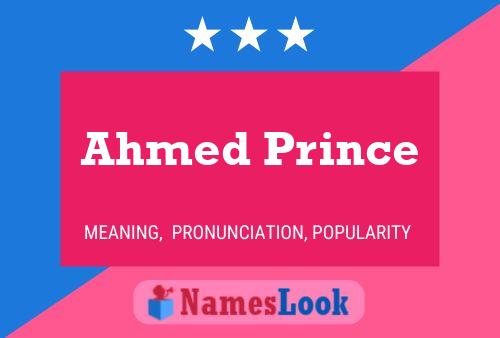 Poster del nome Ahmed Prince