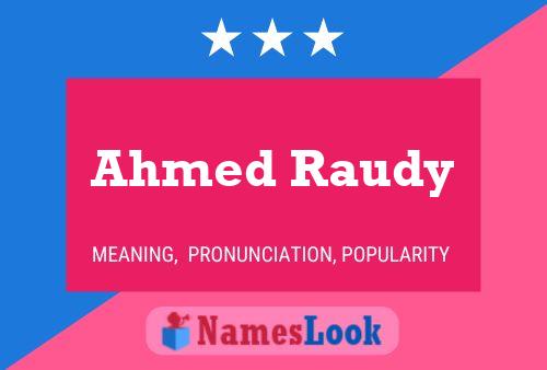 Poster del nome Ahmed Raudy