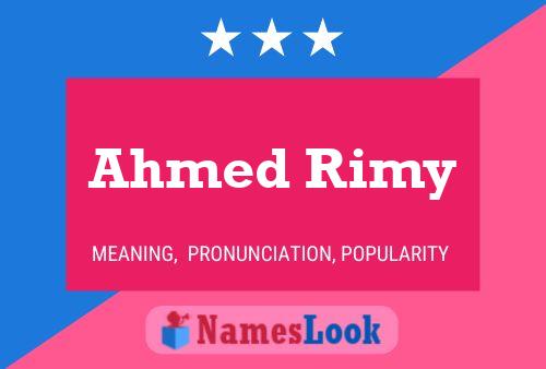 Poster del nome Ahmed Rimy