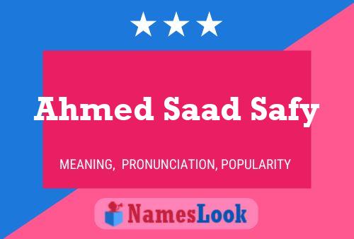 Poster del nome Ahmed Saad Safy