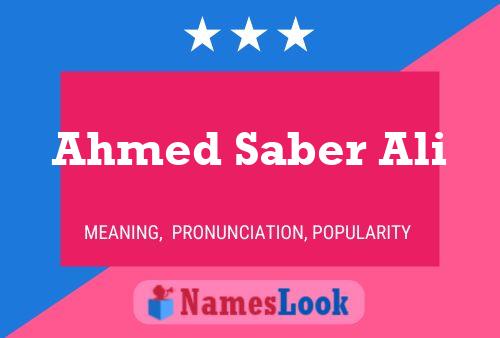 Poster del nome Ahmed Saber Ali