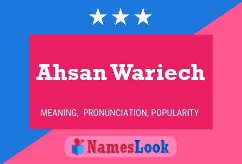 Poster del nome Ahsan Wariech