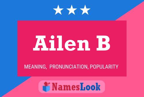 Poster del nome Ailen B