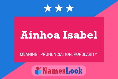 Poster del nome Ainhoa Isabel