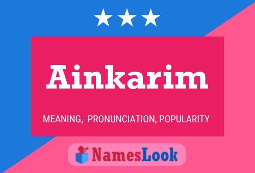 Poster del nome Ainkarim