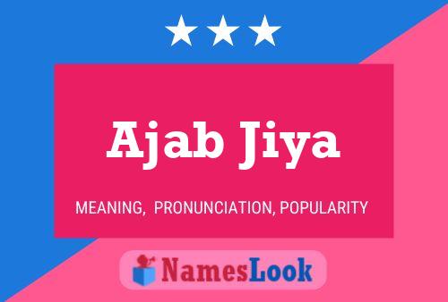 Poster del nome Ajab Jiya