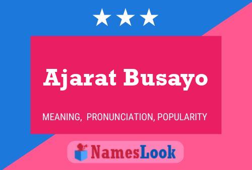 Poster del nome Ajarat Busayo