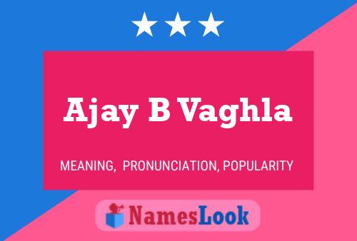 Poster del nome Ajay B Vaghla