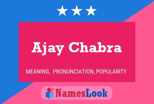 Poster del nome Ajay Chabra