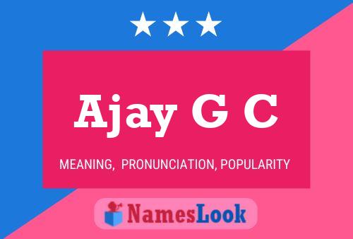 Poster del nome Ajay G C