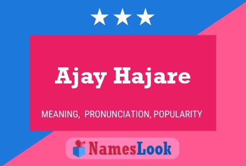 Poster del nome Ajay Hajare