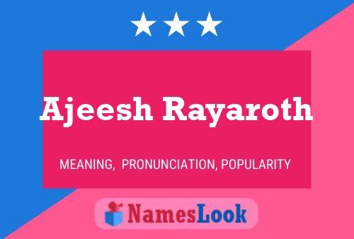 Poster del nome Ajeesh Rayaroth