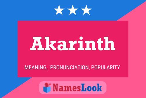 Poster del nome Akarinth