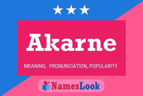 Poster del nome Akarne