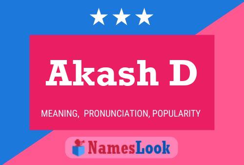 Poster del nome Akash D