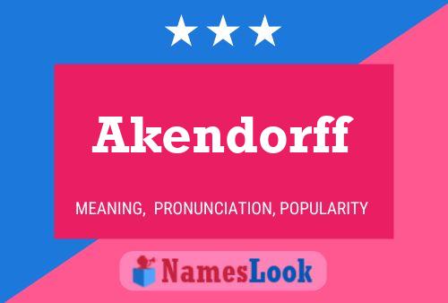 Poster del nome Akendorff