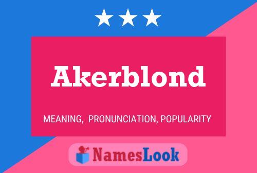 Poster del nome Akerblond