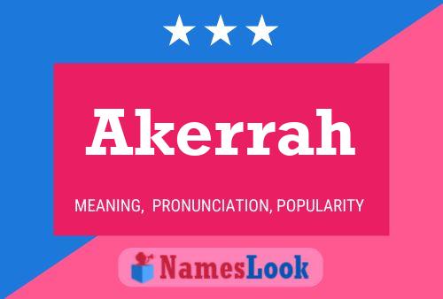 Poster del nome Akerrah