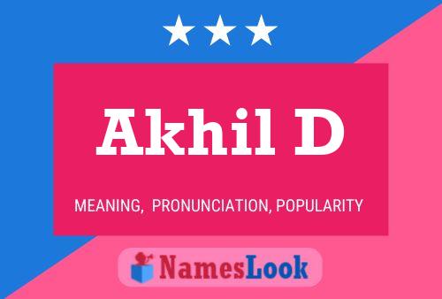 Poster del nome Akhil D