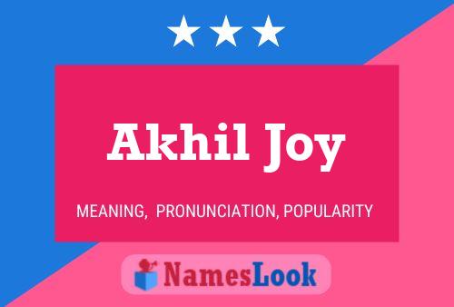 Poster del nome Akhil Joy