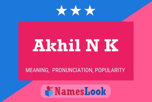 Poster del nome Akhil N K