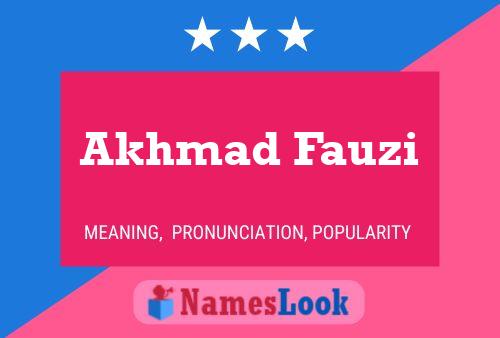 Poster del nome Akhmad Fauzi