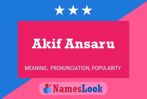 Poster del nome Akif Ansaru