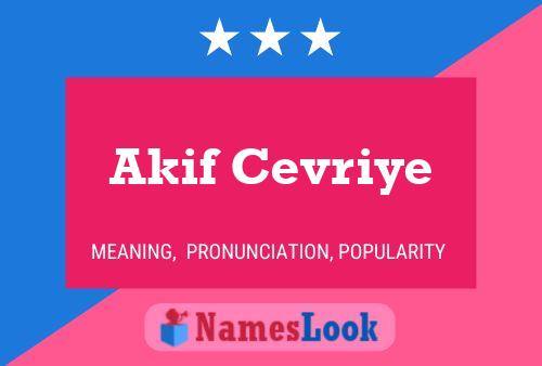 Poster del nome Akif Cevriye