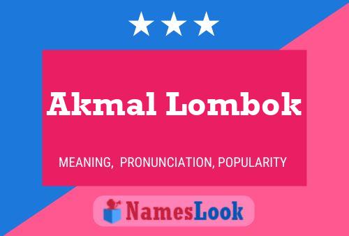 Poster del nome Akmal Lombok